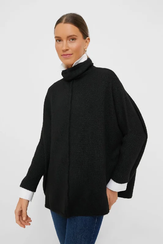 Street Fashion Exclusive Black Turtleneck Soft Sweater