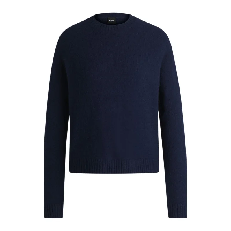 Crew-neck sweater in stretch fabric