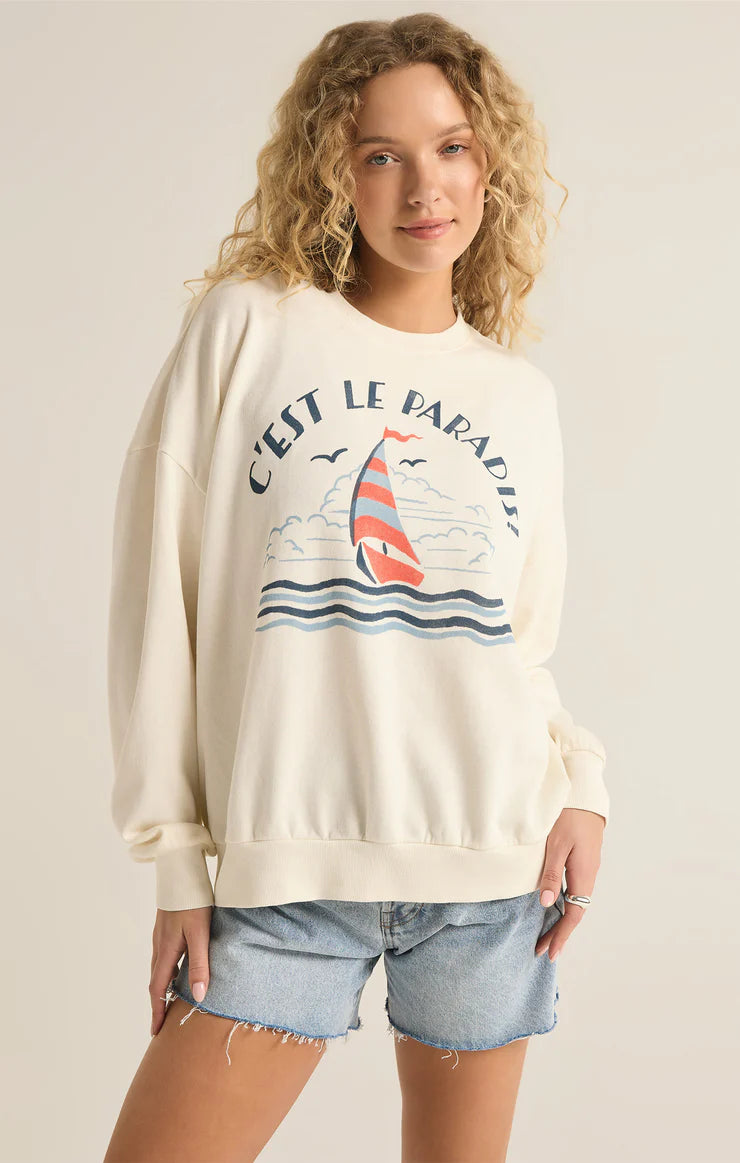 Z Supply Le Paradis Sunday Sweatshirt