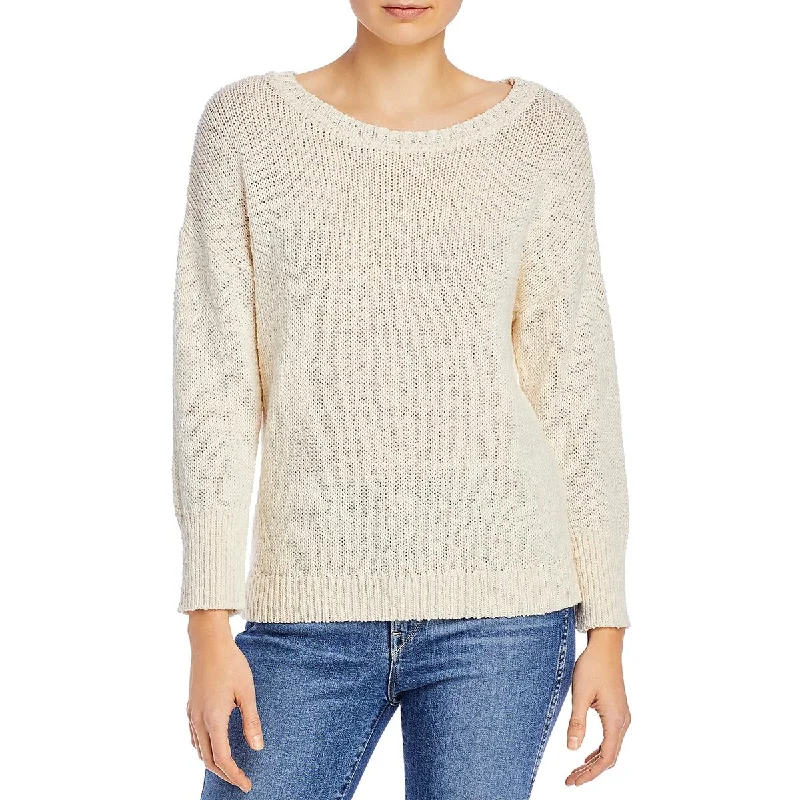 Elie Tahari Womens Monroe Crewneck Knit Sweater