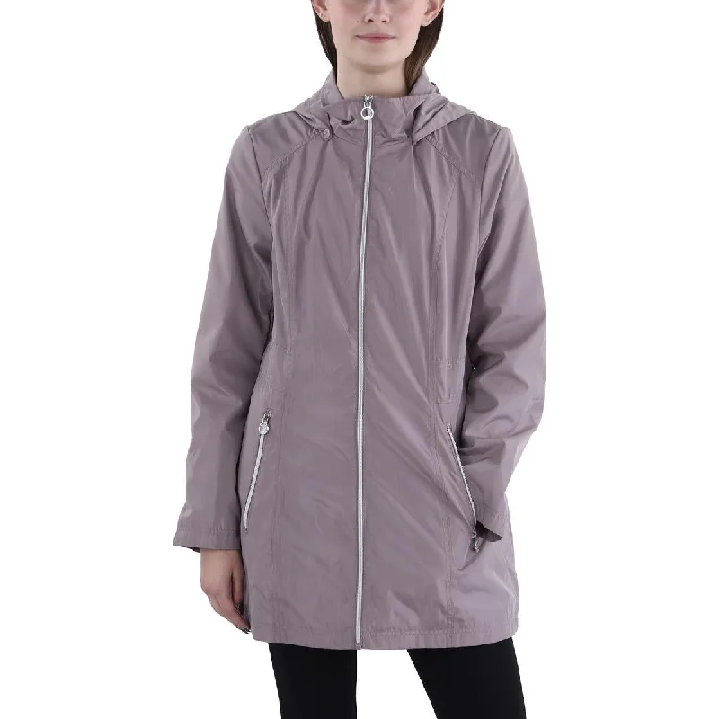 Soft Casuals Laundry by Shelli Segal Womens Lightweight Hooded Raincoat