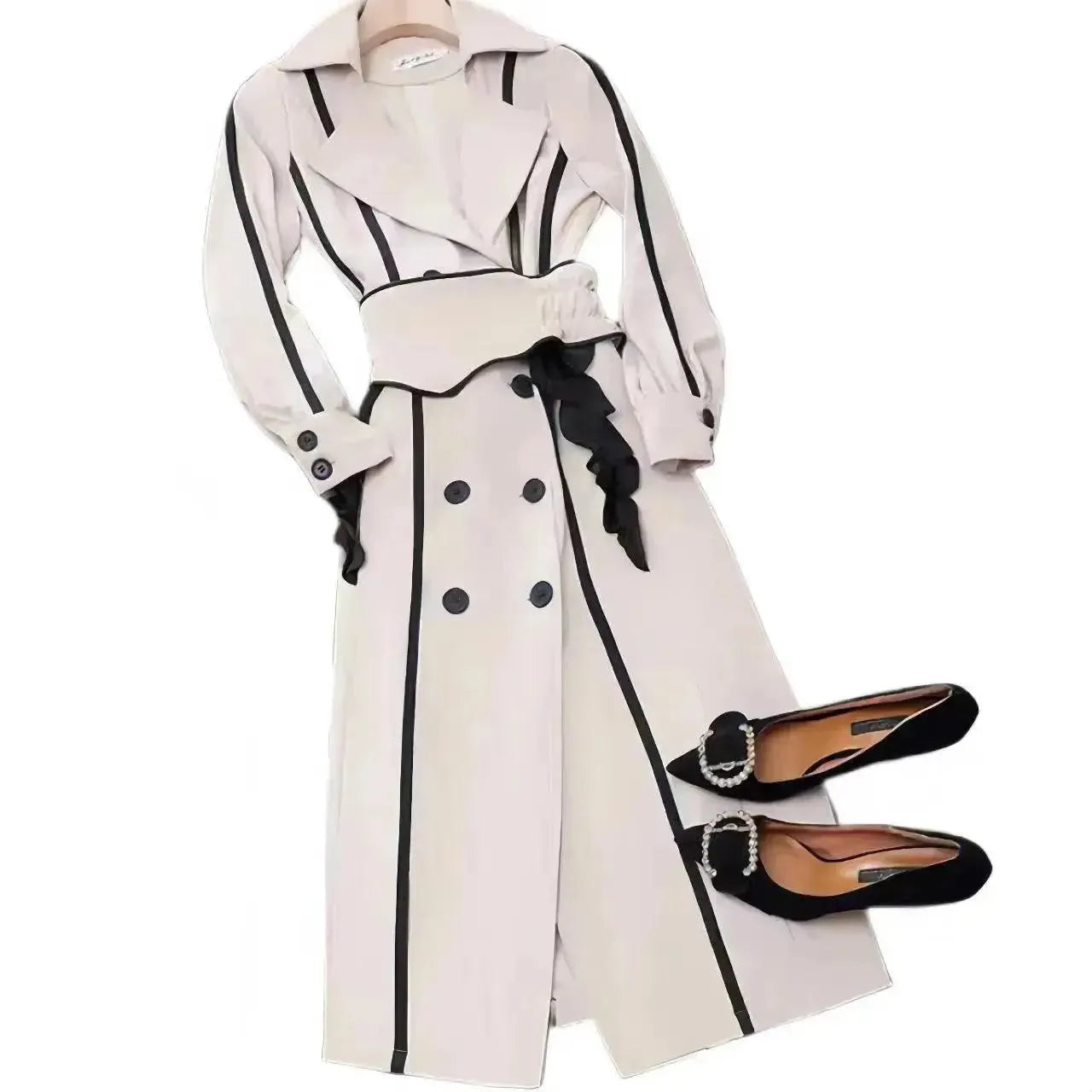 Breathable Style Double-Breasted Women's Trench Coat