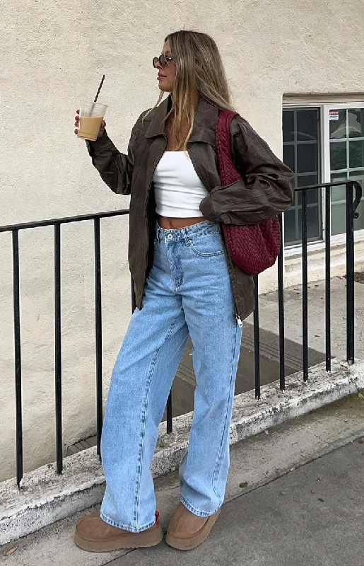 Stylish Casuals Calliope Light Wash Mid Rise Slouchy Jeans