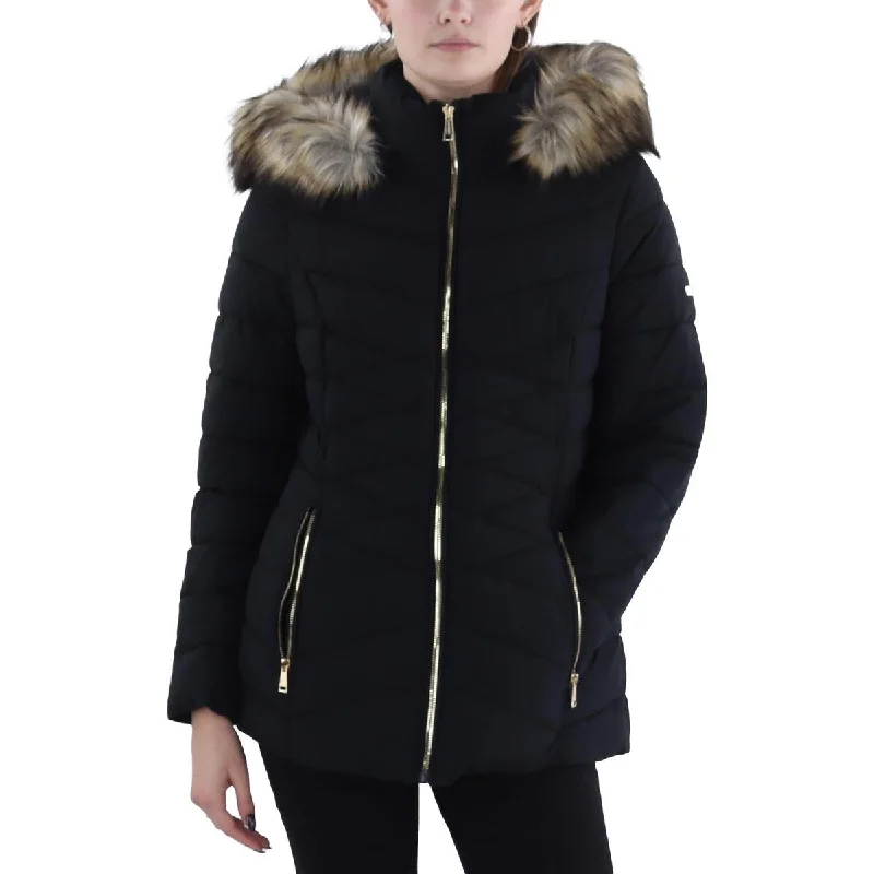 Light Fit Laundry by Shelli Segal Womens Hooded  Puffer Jacket
