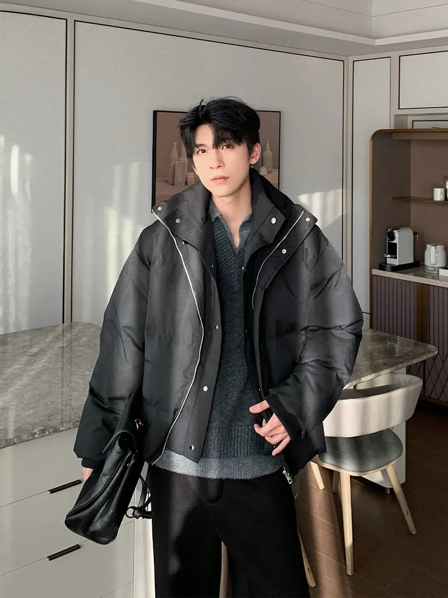 Layered Style Two-piece Cotton Padded Jacket