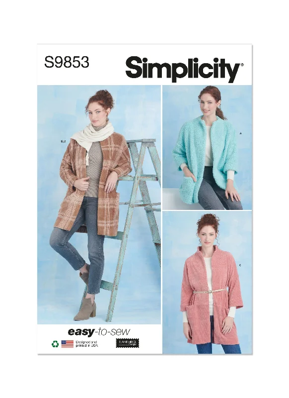 Comfy Pants Simplicity Coats & Scarf S9853