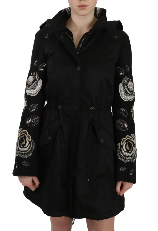 Sporty Comfort John Richmond  Embroidered Parka Jacket for Women