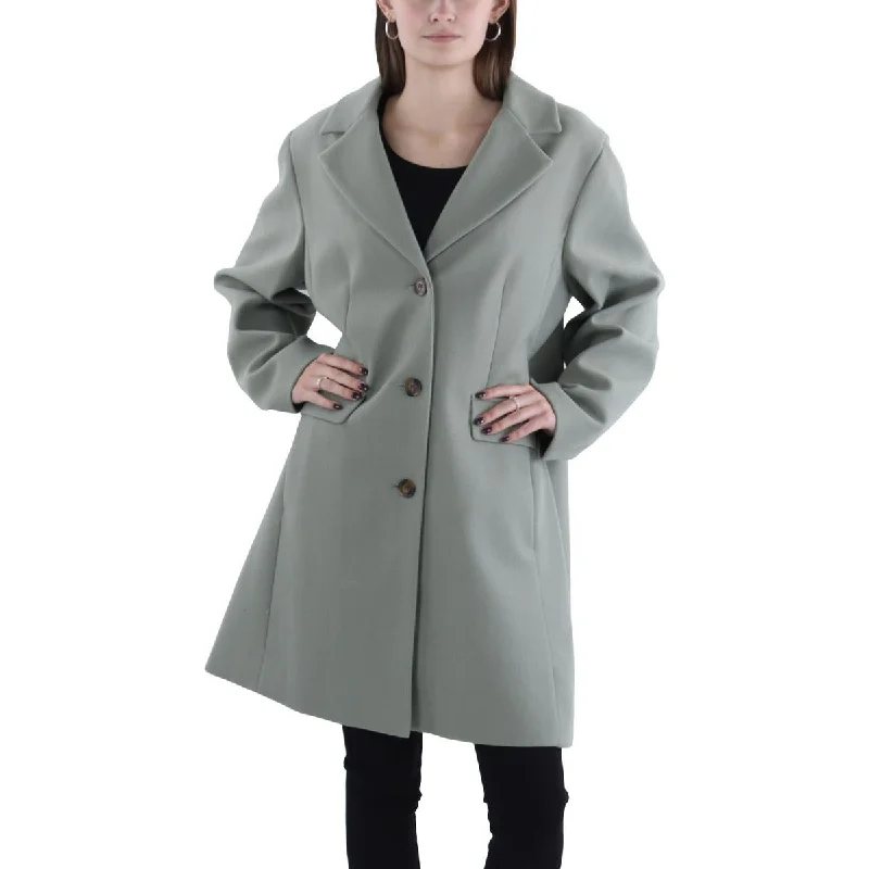 Comfy Chic Wear Laundry by Shelli Segal Womens Lightweight Midi Walker Coat