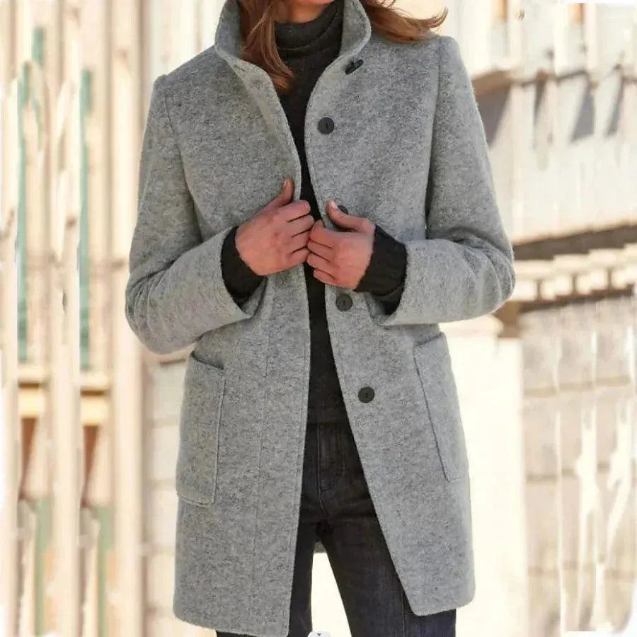 Soft Clothing Elegant Single-Breasted Women Trench Coat