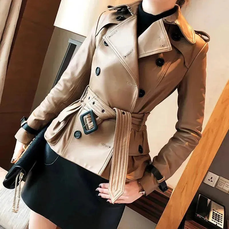 Versatile Outfits Stylish Chic Leather Women Coat