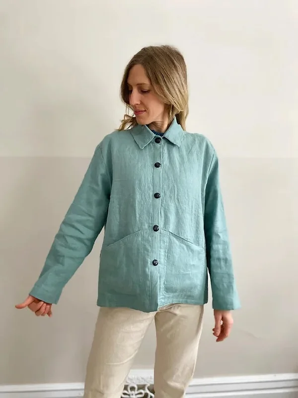 Relaxed Fashion French Navy Portmanteau Shacket