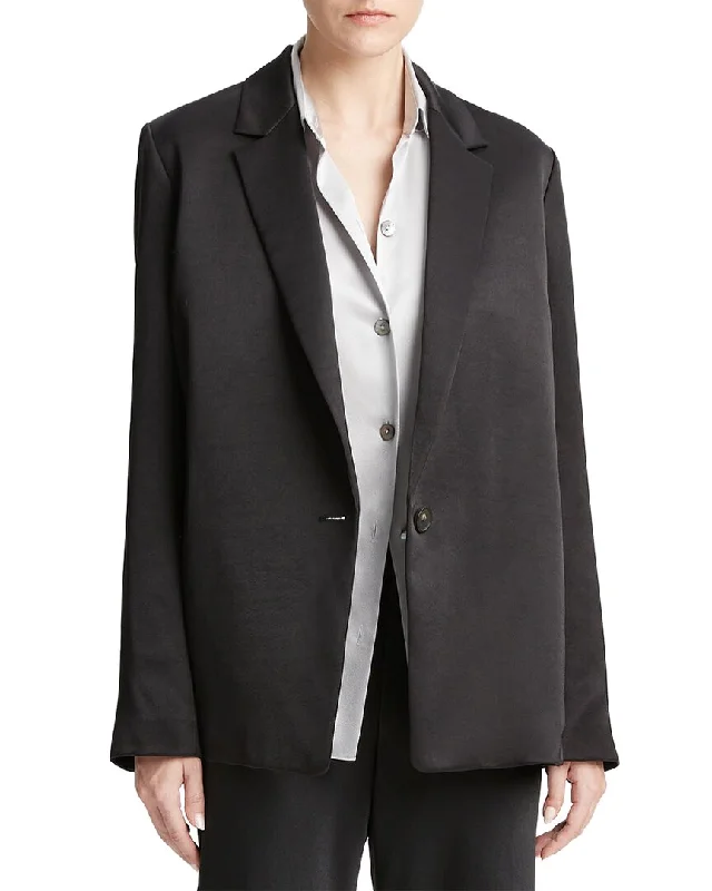 Soft Feel Vince Fluid Satin Blazer