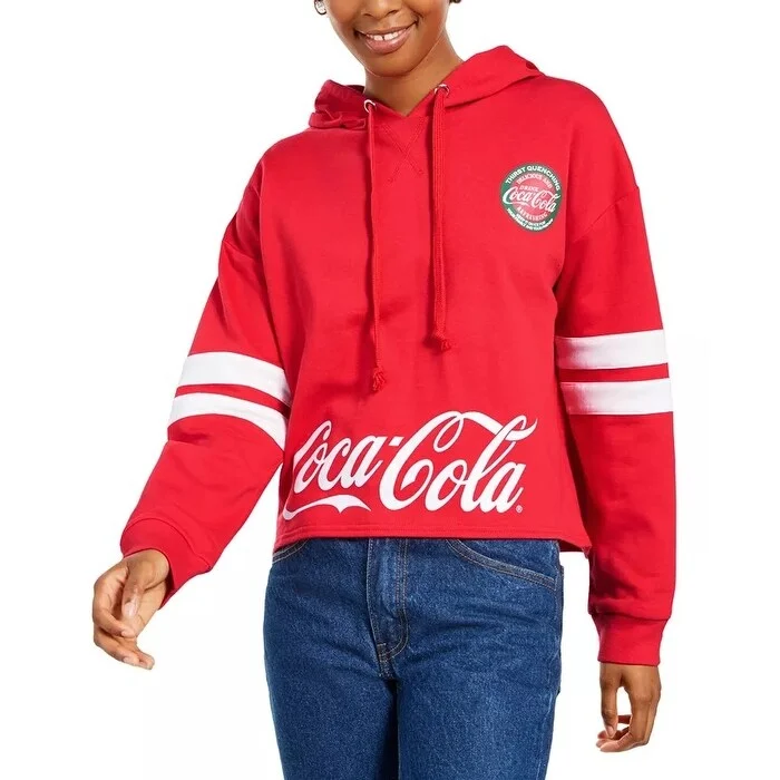 Elegant Fit Freeze 24-7 Juniors' Coca-Cola Hoodie Red Size Small