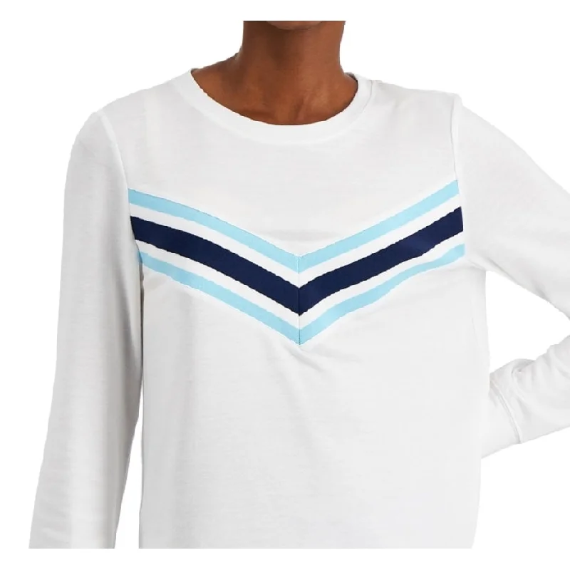 Id Ideology Women's Active Chevron Top White Size Medium