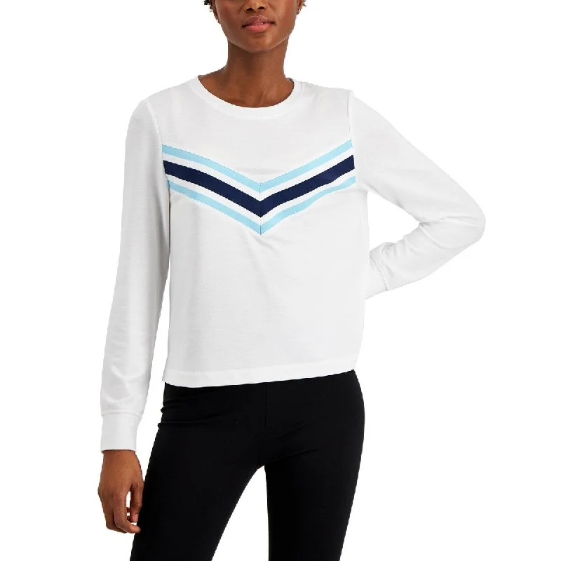 Exquisite Design ID Ideology Women's Active Chevron Top White Size X-Small - XS
