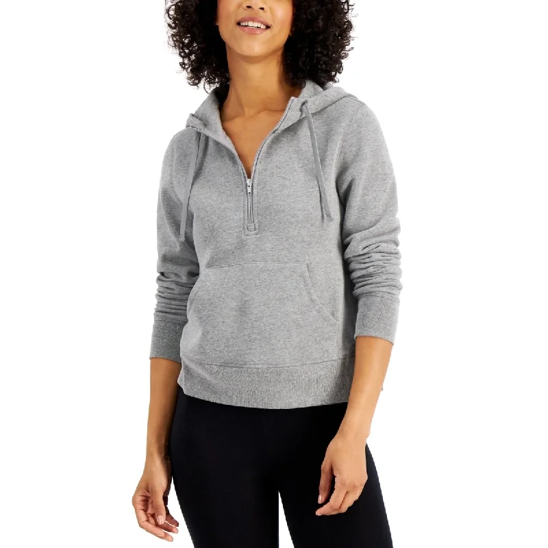 ID Ideology Women's Half Zip Hoodie Gray Size X-Small - XS