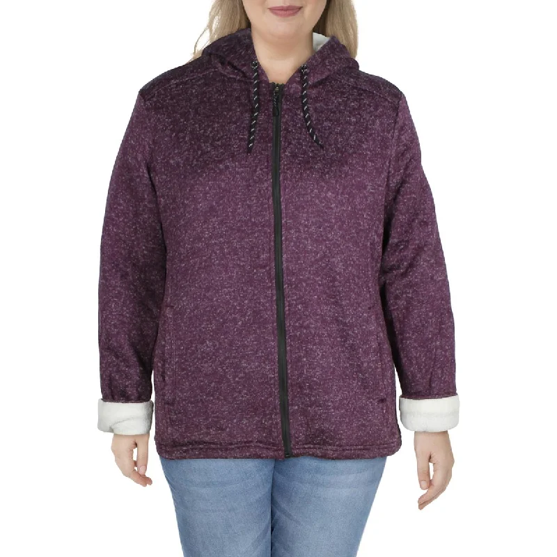 Designer Style Big Chill Women's Plus Size Knit Sweater Jacket with Faux Sherpa Lining Designer Style Big Chill Women's Plus Size Knit Sweater Jacket with Faux Sherpa Lining