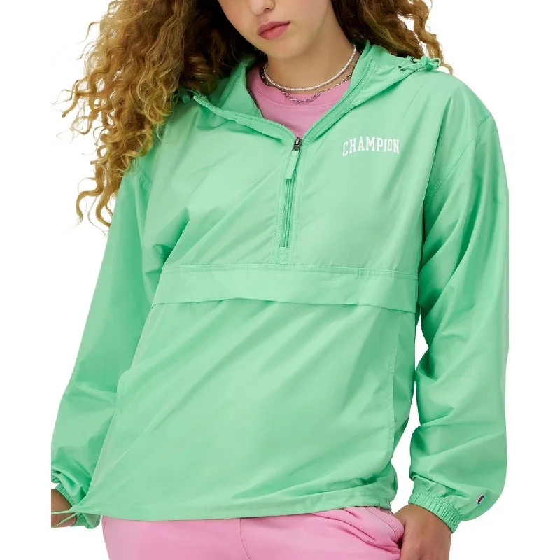 Playful Style Champion Womens Logo 3/4 Zip Windbreaker Jacket