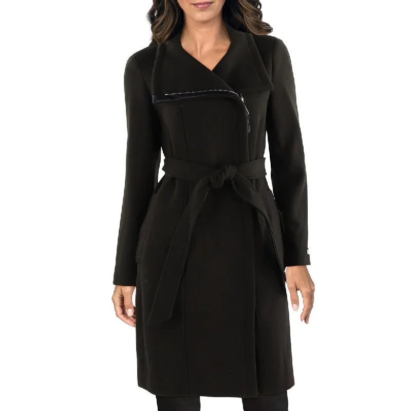 Casual Street DKNY Womens Asymmetric Midi Wool Coat
