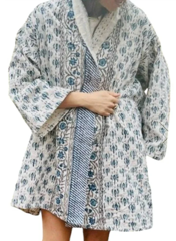 James Blanket Jacket In Domino Blue