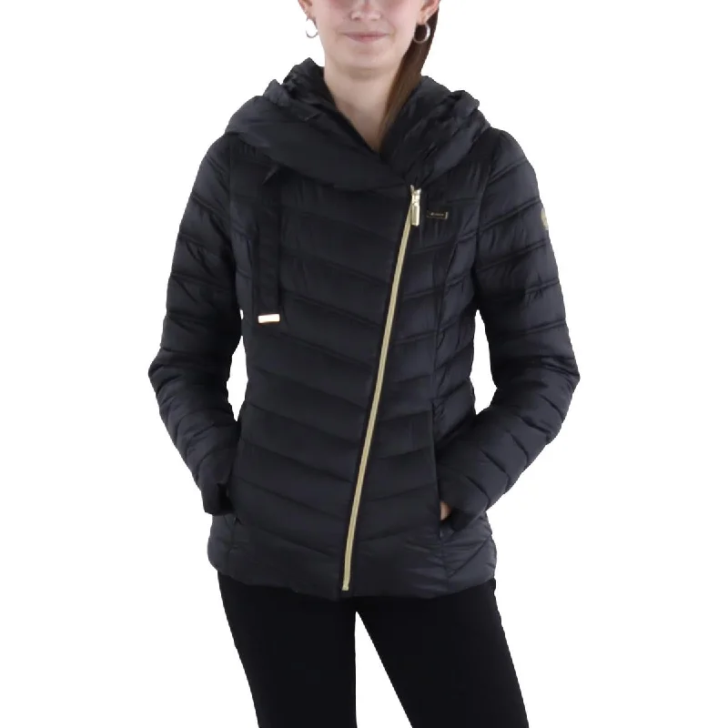 Exquisite Tailoring Laundry by Shelli Segal Womens Asymmetric Short Puffer Jacket