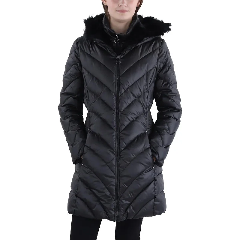Cozy Essentials Laundry by Shelli Segal Womens Down Hooded Down Coat