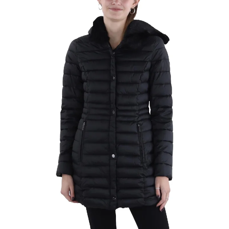 Dressing Tips Laundry by Shelli Segal Womens Hooded Long Puffer Jacket