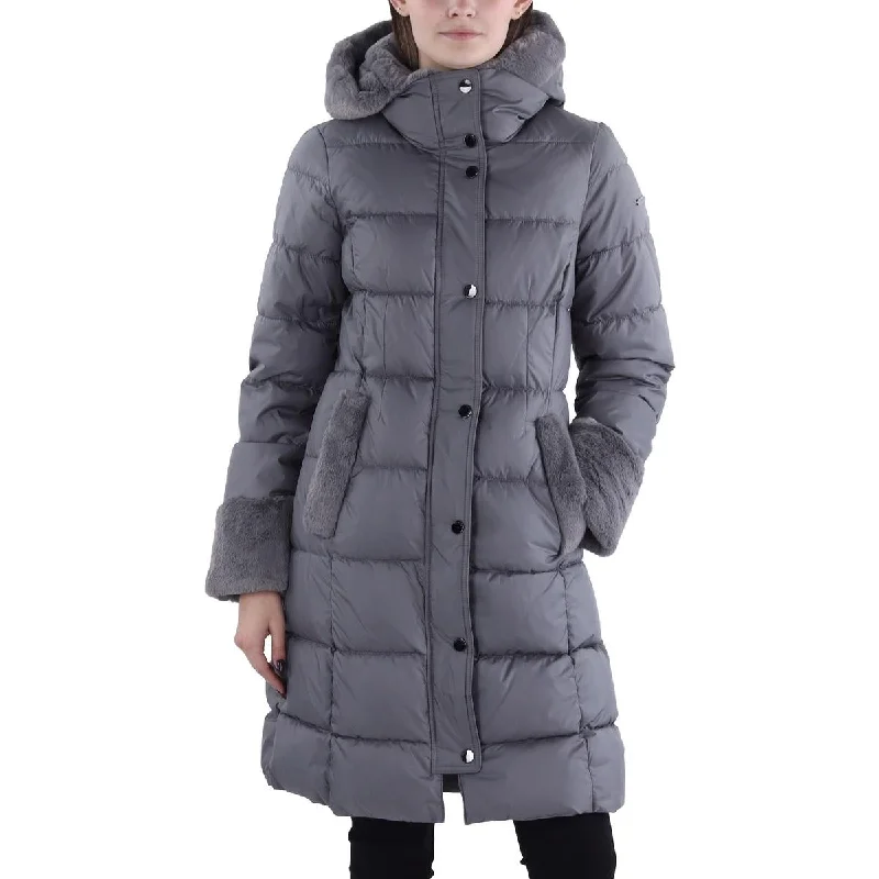 Everyday Outfits Laundry by Shelli Segal Womens Hooded Long Puffer Jacket