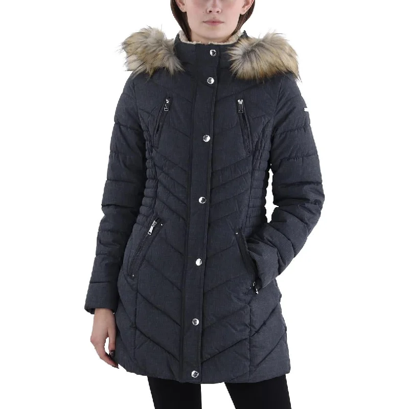 Comfort Fit Laundry by Shelli Segal Womens Quilted Hooded Puffer Jacket