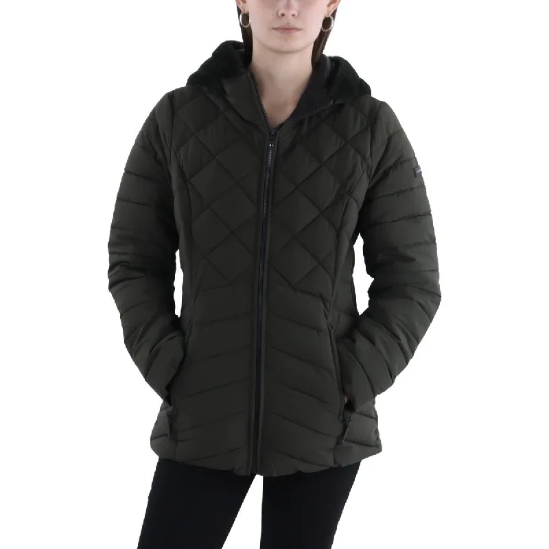 Comfortable Fashion Looks Laundry by Shelli Segal Womens Quilted Hooded Puffer Jacket Comfortable Fashion Looks Laundry by Shelli Segal Womens Quilted Hooded Puffer Jacket