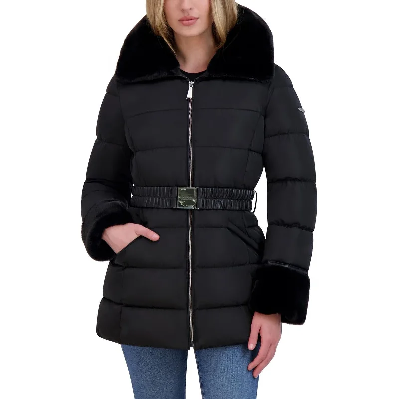 Comfortable Sweaters Laundry by Shelli Segal Womens Quilted Midi Puffer Jacket