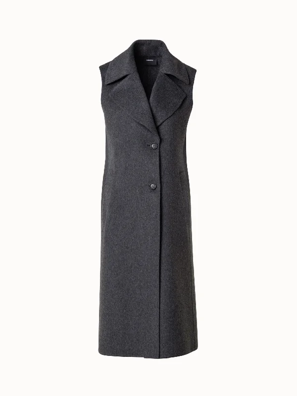 Elegant And Charming Long 100% Cashmere Vest