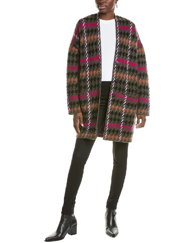 NAADAM Luxe Houndstooth Jacquard Wool Coat