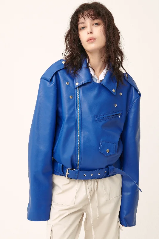 Effortless Outfits Emma Pleather Rider Jacket