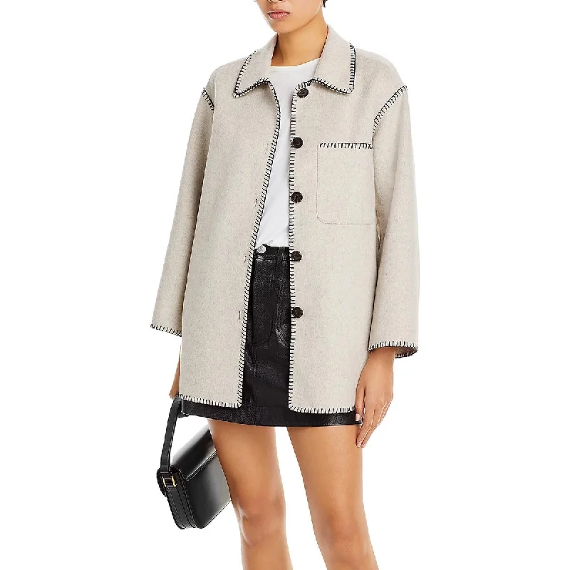 Cool Summer Rails Womens Odyssey Contrast Trim Long Sleeve Shirt Jacket