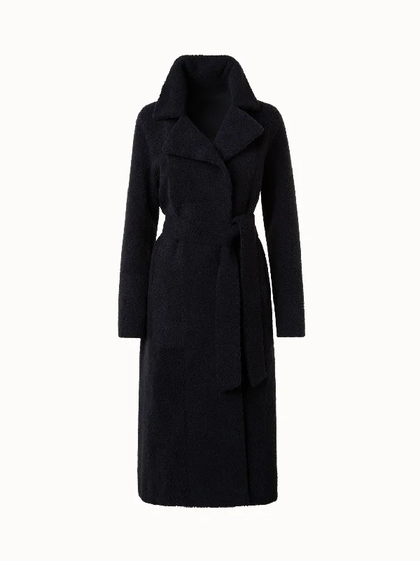 Comfortable Chic Reversible Shearling Coat