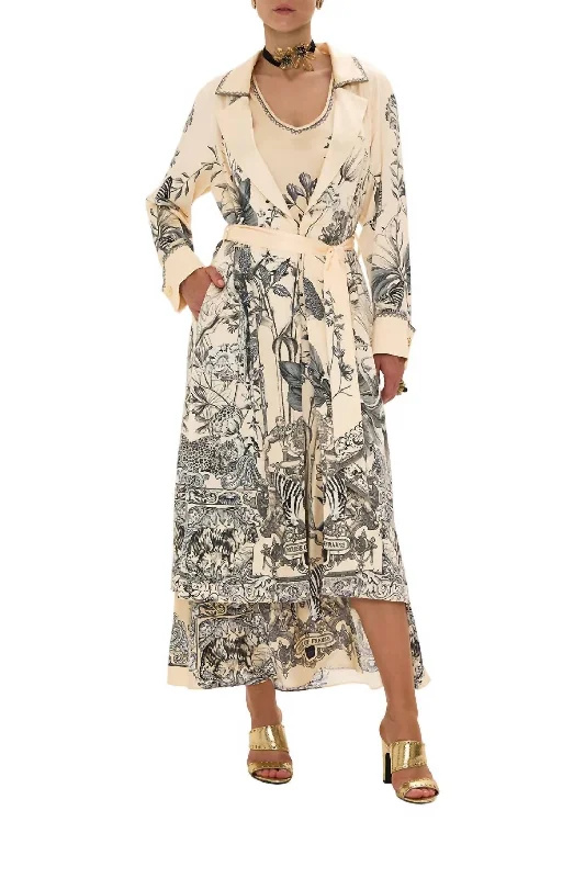 Effortless Looks Soft Trench Coat In Etched Into Eternity
