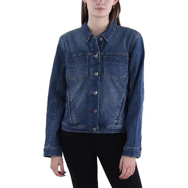 Feminine Charm Vince Camuto Womens Trucker Utility Denim Jacket
