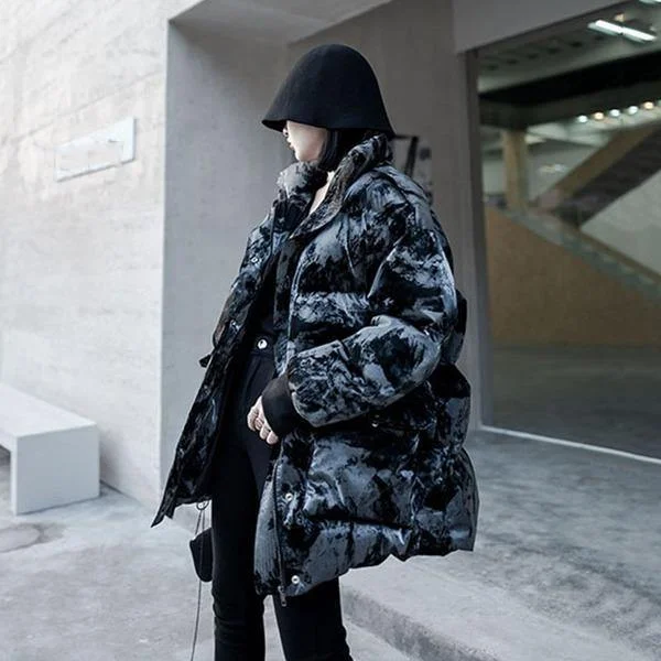 Youthful Street Fashion Winter New Print Parka Women Stand Collar Loose Fashion Keep Warm Short Parka Coat Simplicity Street Trendy Youthful Street Fashion Winter New Print Parka Women Stand Collar Loose Fashion Keep Warm Short Parka Coat Simplicity Street Trendy