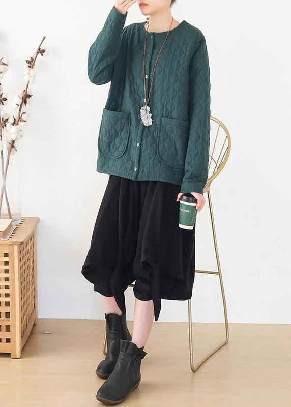 Free And Casual winter women blackish green warm quilted jacket cotton thick short coat Free And Casual winter women blackish green warm quilted jacket cotton thick short coat