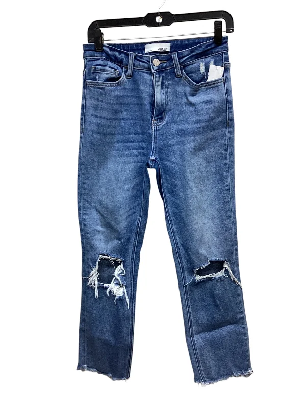 Jeans Straight By Vervet In Blue Denim, Size: 4