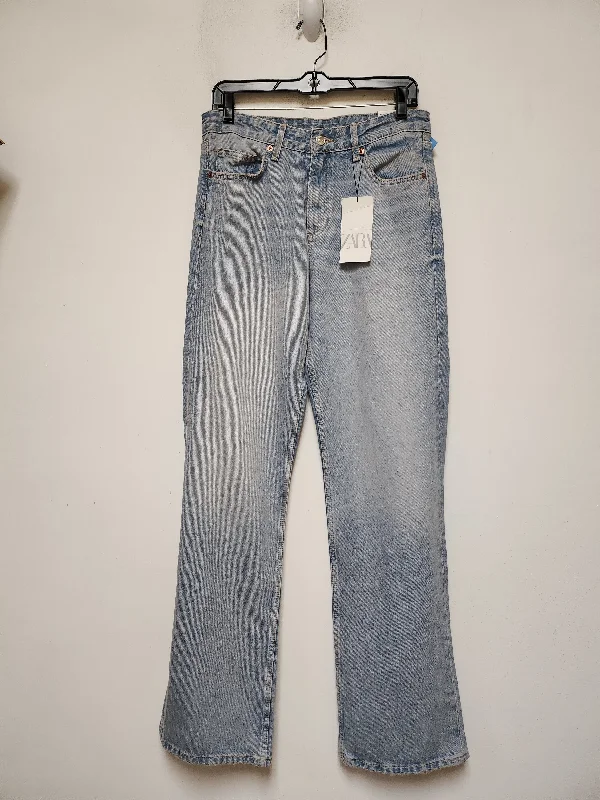 Jeans Straight By Zara In Blue Denim, Size: 6