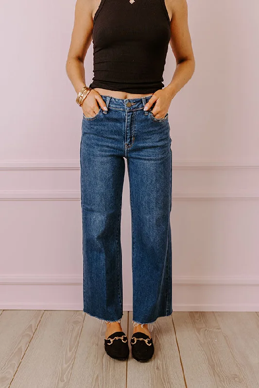 Just USA Roxanne High Waist Straight Leg Jean in Dark Wash