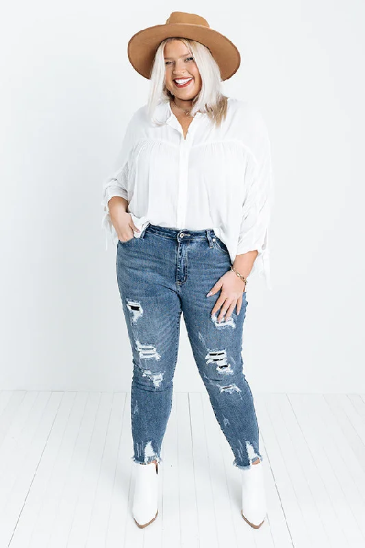American Style KanCan The Jenson High Waist Distressed Ankle Skinny Curves