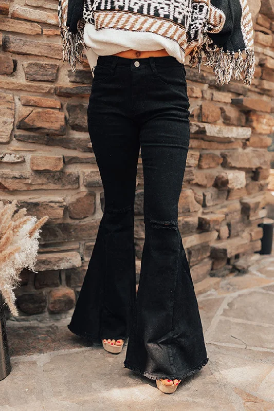 The Steele High Waist Flare In Black