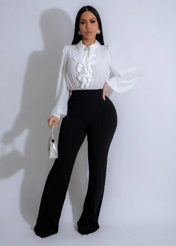 Versatile Casuals Elegance Unveiled Rhinestone Jumpsuit Black