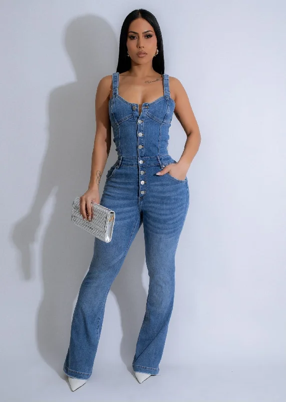 Elegant Fit Urban Maven Jumpsuit Light Denim