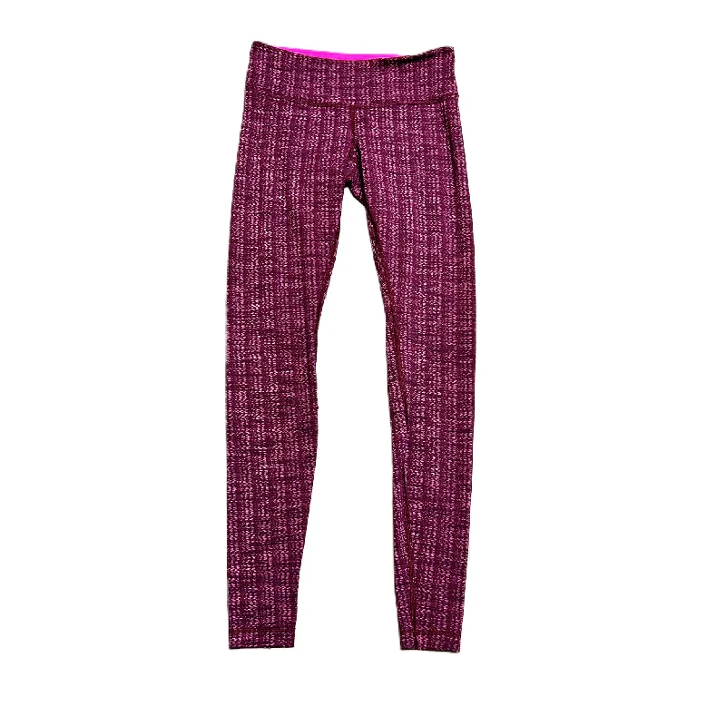 Athletic Leggings By Lululemon In Pink & Purple, Size: 6