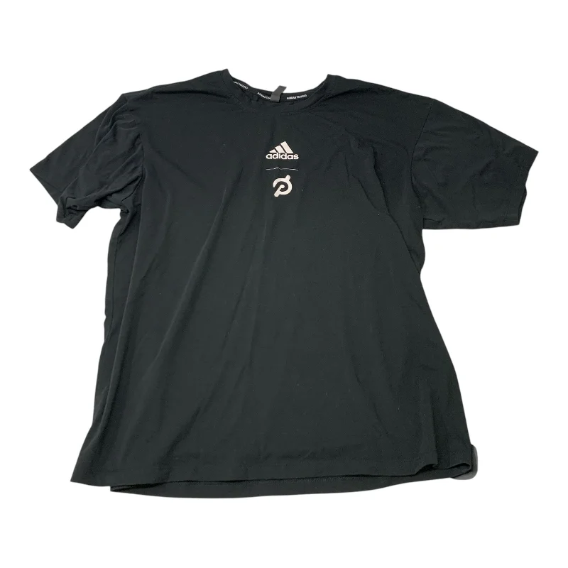 Athletic Top Short Sleeve By Adidas In Black, Size: M