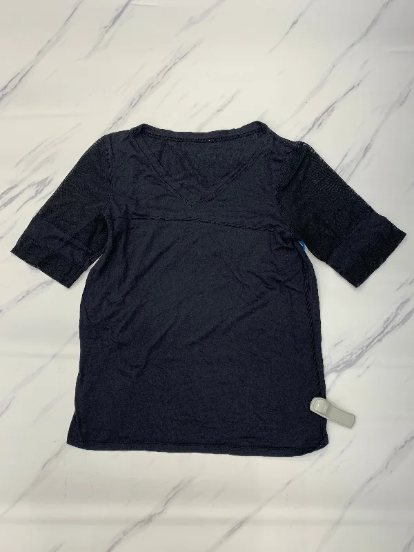 Athletic Top Short Sleeve By Lululemon In Black, Size: 6